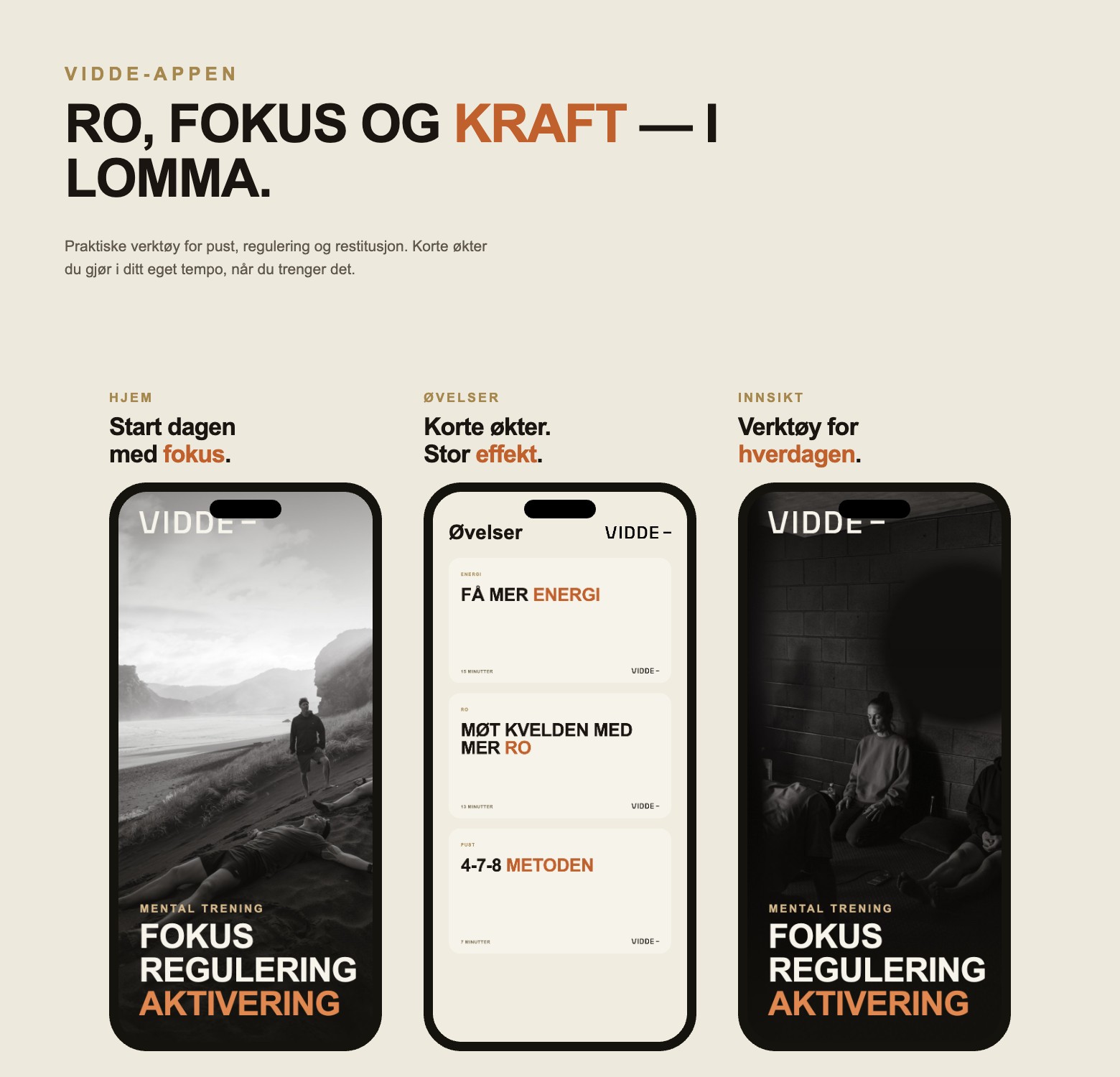 Digitalt innhold i Vidde-appen
